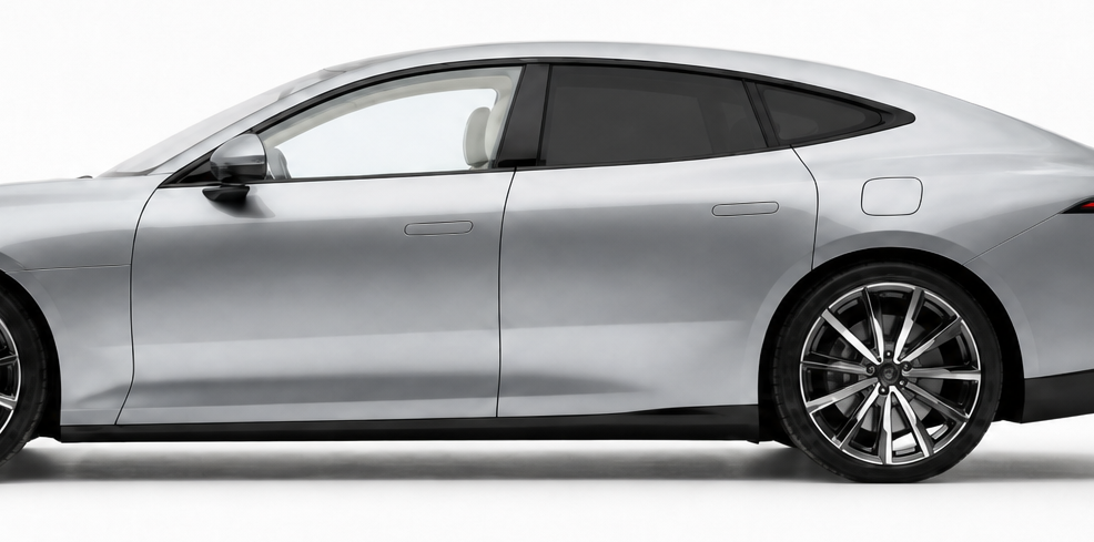 Car with 20% Dark window tint fitted behind the B-pillar