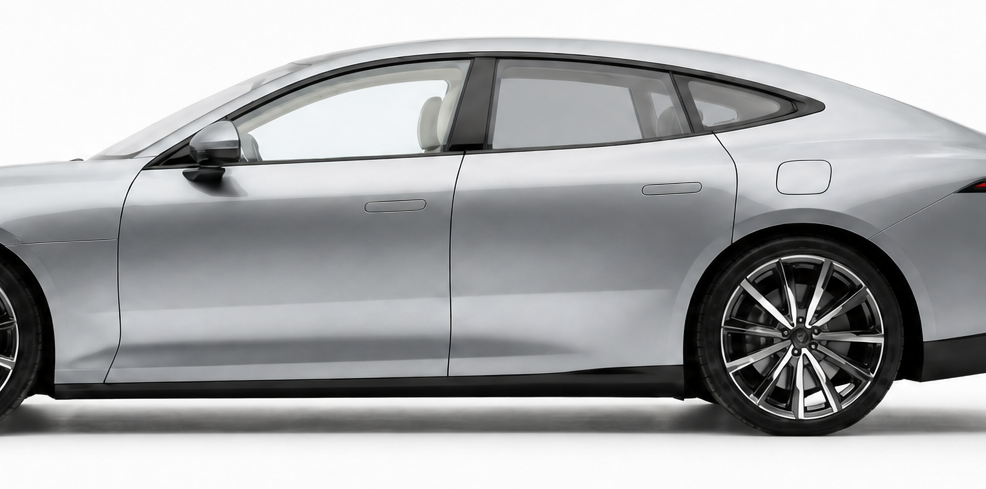 Car with 50% Light window tint fitted behind the B-pillar